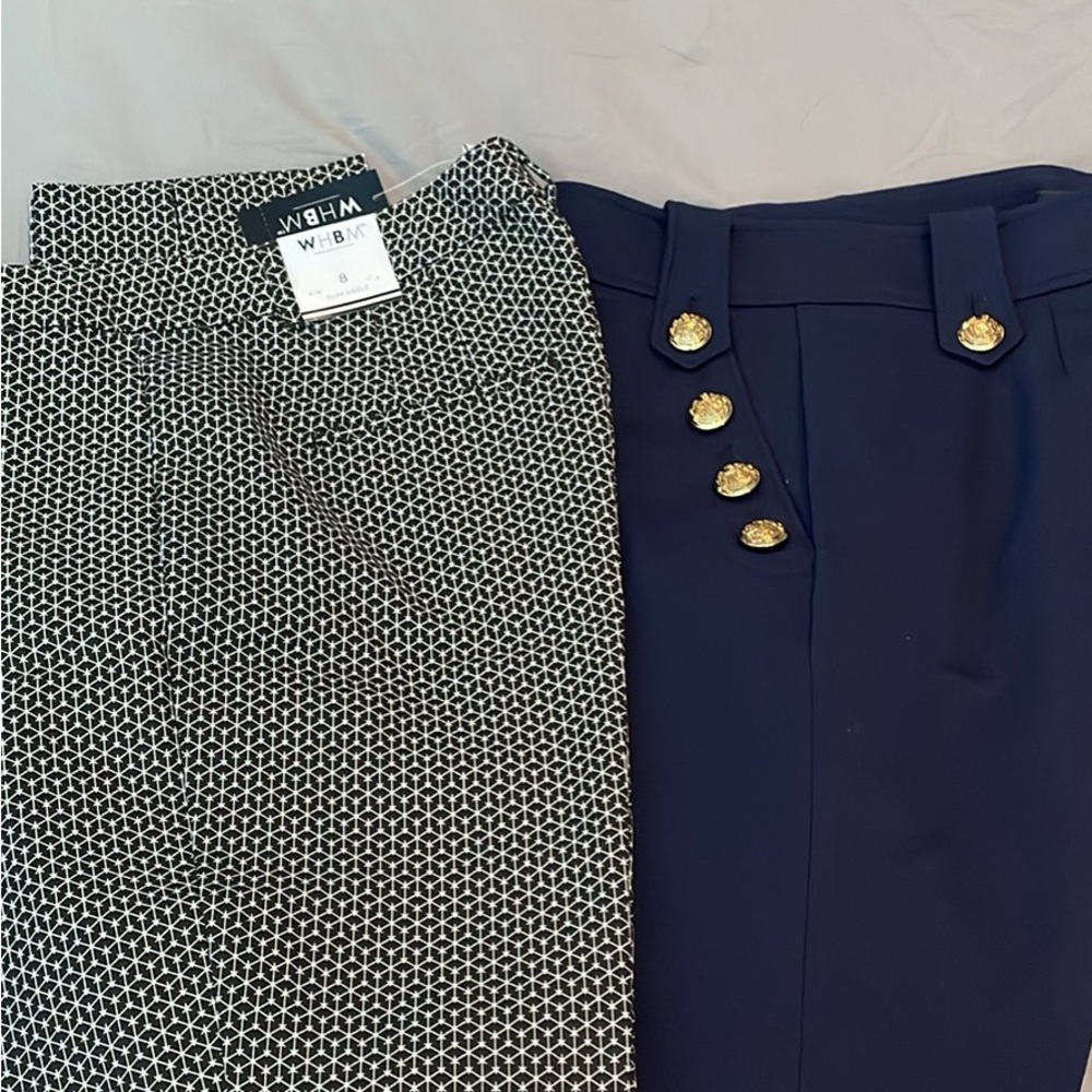 White House Black Market Black and White Pencil Pants